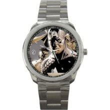 Captain America Sport Metal Watch Mw194 - Metal - Gray - cartoon