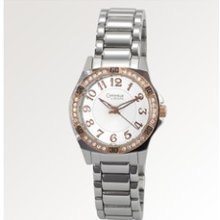 Caravelle by Bulova Crystal Bezel Bracelet Watch Women's - Two-Toned