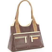 Carina Triangle Tote - Cafe