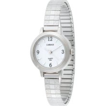 Carriage Womens C7a241 Silver-tone Round Case White Dial - Stainless Steel Expan