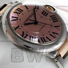 Cartier Ballon Bleu Automatic Stainless Steel & Rose Gold W6920033 Ret: $8,800