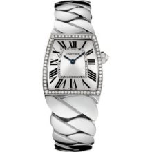 Cartier La Dona Ladies White Gold Quartz Watch With Diamond Bezel We601005