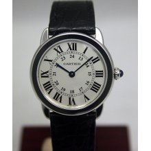 Cartier Ronde Solo 779648qx Silver Dial With Roman Numerals, Sapphire Crown