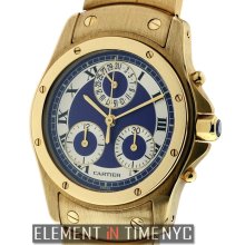 Cartier Santos Collection Santos Ronde Chronograph 18k Yellow Gold