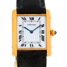 Cartier Tank Classic Vintage 18k Yellow Gold Ultra Thin Mechanical Watch