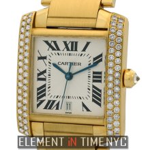 Cartier Tank Collection Tank Francaise 18k Yellow Gold Diamond Bezel 28mm