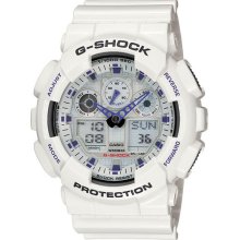 Casio G-shock Ga100a-7a X-large Anti-magnetic Analog Digital White Mens Watch