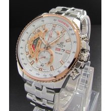 Casio Gents Edifice Chronograph Watch EF-558D-7AVEF - Multi-color - Metal - Adjustable