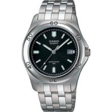 Casio Mtp1213 A 1 Avcr Mens Stainless Steel Dress Watch Black Dial Luminous Hands