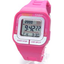 Casio Sdb100-4a Ladies Pink Running Pace 60-lap Memory Sports Watch 4 Alarms