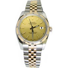 Champagne Stick dial pearl master diamond bezel rolex datejust watch