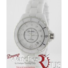 Chanel J12 White Diamond Dial H1629 White Ceramic Case & Bracelet