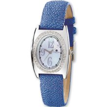 Charles Hubert Ladies Blue Stingray 0.75Ct. Diamond 29X32Mm Watch XWA3212