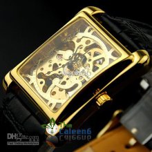 Charming Price New Arrival Automatic Leather Strap Men Wrist Watch 1