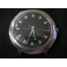 Citizen 17j Newmaster Rare Vintage Mechanical Winding Green Face Classic Watch