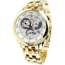 Citizen Eco-drive Gold Plated 100m Light Grey Dial Sports Watch Bl8006-58a