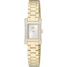 Citizen Ladies Gold Tone Swarovski Crystal Quartz Watch Ez6312-52a