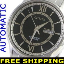 Citizen Men 2008 Automatic 8200 Sapphire Watch +warranty Nh8325-56eb