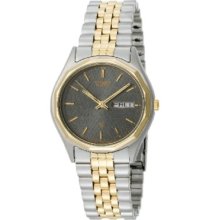 Citizen Mens $125 Two-tone, Titanium Dial, Watch, Day-date - Bf0074-52h