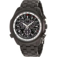 Citizen Mens Bl5405-59e Eco Drive Chronograph Perpetual Calandar Watch All Black