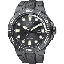 Citizen Men's Bn0095-08e Scuba Fin Eco-drive Black Rubber Strap Diver's Watch