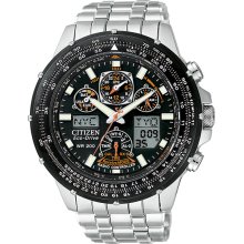 Citizen Stainless Steel 45mm Multi-Band Flight Chronograph Timepiece