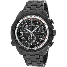 Citizen Watches Men's Chronograph Black Dial Black Ion Plated Stainles