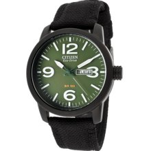 Citizen Watches Men's Olive Green Dial Black Nylon Black Nylon Olive