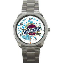 Cleveland Cavaliers Unisex Silver-Tone Sports Metal Watch 05