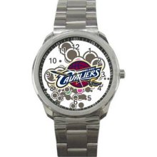 Cleveland Cavaliers Unisex Silver-Tone Sports Metal Watch 09