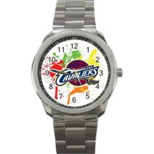 Cleveland Cavaliers Unisex Silver-Tone Sports Metal Watch 03