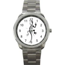 Colored Tattoo Unisex Silver-Tone Sports Metal Watch 41