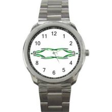 Colored Tattoo Unisex Silver-Tone Sports Metal Watch 12