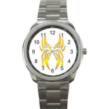 Colored Tattoo Unisex Silver-Tone Sports Metal Watch 13