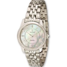 Croton Ladies Swiss 0.35Ct. Diamond Bezel Mother Of Pearl Dial Watch XWA3104