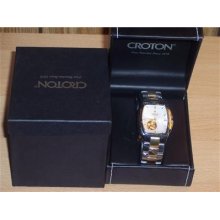 Croton Men's Stainless Steel 23k Gold-plated Automatic Watch Miyota Mechanical