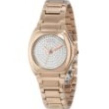 Croton Women's CN207315INRG Czarina Paved White Diamond Dial Rose