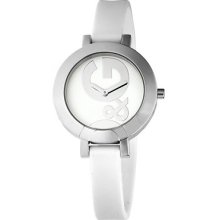 D&g Ladies Quartz Watch With White Dial Analogue And White Plastic Dw0666 Deal