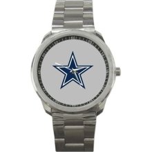 Dallas Cowboys Sport Metal Watch Iw76 - Metal - Gray