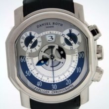 Daniel Roth Papillon Chronographe 18k White Gold Watch.