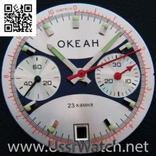 Dial+ 5 Hands For Chronograph Poljot 3133 ÐŸÐ¾Ð»ÐµÑ‚ Okean Ocean ÐžÐºÐµÐ°Ð½ Ussr