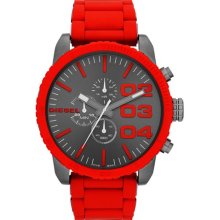 DIESEL 'Franchise' Large Chronograph Watch, 52mm Red/ Gunmetal