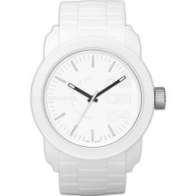 DIESEL 'Franchise' Round Silicone Strap Watch, 44mm