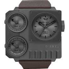 DIESEL Super Bad Ass Triple Time Zone Gunmetal Men's Watch DZ7249