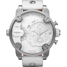 Diesel White Leather Strap Chronograph Men' S Latest Watch Dz7265