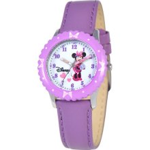 Disney Kids Time Teacher Minnie Leather Watch