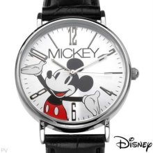 Disney Mickey Collection Mck493 Synthetic Leather Mens Quartz Watch