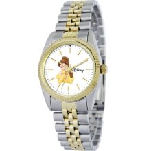 Disney Women's Belle Two-Tone Status Bracelet Watch #0803C008d126s776