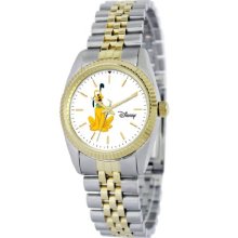 Disney Women's Pluto Two-Tone Status Bracelet Watch #0803C008d115s776