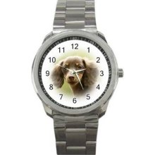 Dog Unisex Silver-Tone Sports Metal Watch 10